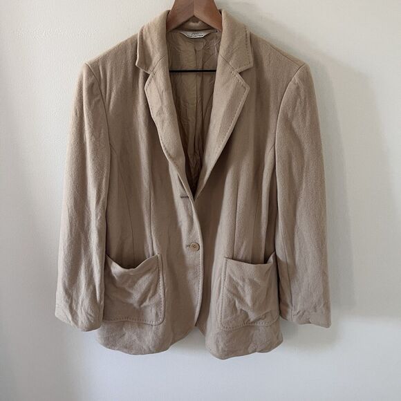 Brooks Brothers Women's Warm Lined Blazer Camel Tan Brown - Medium - Picture 4 of 5